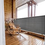 shsyue 90x500cm Balcony Privacy Screen Fence Cover HDPE UV Protection Windproof view 3