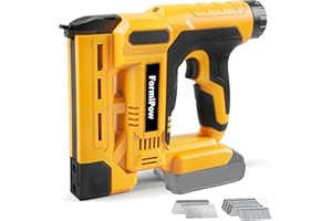 FormiPow 18 Gauge 2-in-1 Cordless Nail Gun for Dewalt 20V Battery, Brushless Brad Nailer & Stapler with 6-Depth Adjustment, 1