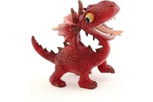 Top Collection Miniature Fairy Garden and Terrarium Mini Red Dragon Figurine