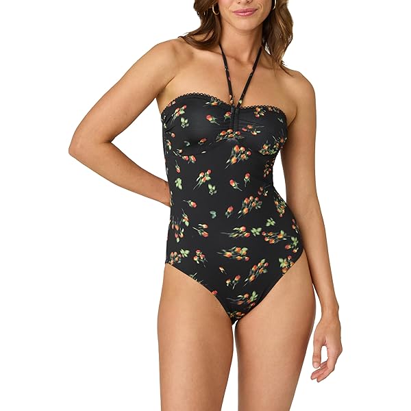 Michael Kors Essentials Surplice Plunge One-Piece Sangria 16