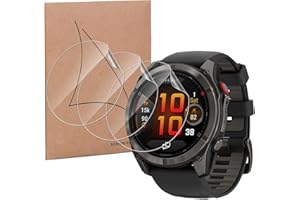 KZIOACSH 3 Pack Screen Protector for Garmin fēnix 8 Pro 51mm, HD Clear Elastic Edge Self-Healing Soft TPU Anti-Scratch Anti-F