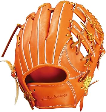 Amazon Jb 日本製 和牛jb 硬式グローブ グラブ 内野手用 二塁手 遊撃手 ウォータースチーム型付け済み Jb 004s オレンジ R 右投用 Jb グラブ ミット
