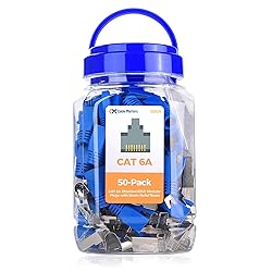 Cable Matters 50-Pack Cat6A RJ45 Shielded Modular