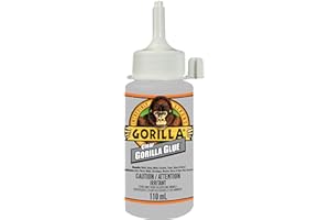Gorilla Glue Clear, Non-Foaming, Water Resistant, Indoor & Outdoor, Versatile Bonding Usage, Easy Application Nozzle, 3.75oz/