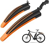 Ledeak Bike Mudguard Set Front Rear Fenders Orange 20-26 inch MTB Road