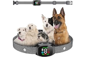 MOXTOYU Dog Bark Collar, Anti Bark Training Collar with 4 Modes & 8 Sensitivity Levels, Smart Detection, Rechargeable IP67 Wa
