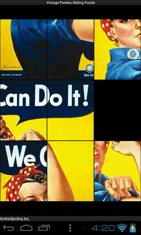 Vintage Advertisment Posters Sliding Puzzle
