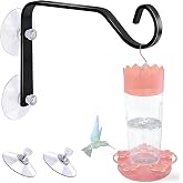 Heavy-Duty Window Suction Cup with Hanger, Window Mounted Wildlife, Hummingbird, Bird Feeders, Decorative Birdhouses, Wind Chimes &amp; Plants, Strong Load-Bearing Hanging Hook (1)