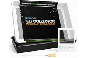 Happy Hydro Trim Tray with 13" x 20" Trimming Tray, 150 Micron Pollen Screen, Bottom Harvest Bin, Magnifying Card, Dry Sifter Accessories and Supplies Set