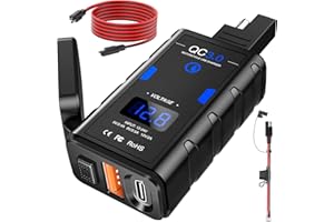 EXTRACTME Motorcycle USB Charger, Upgraded 6.4A Quick Charge 3.0 & Type C PD Dual Phone Charger with Voltmeter, Waterproof Motorcycle Accessories for Phone, Tablet, GPS, etc