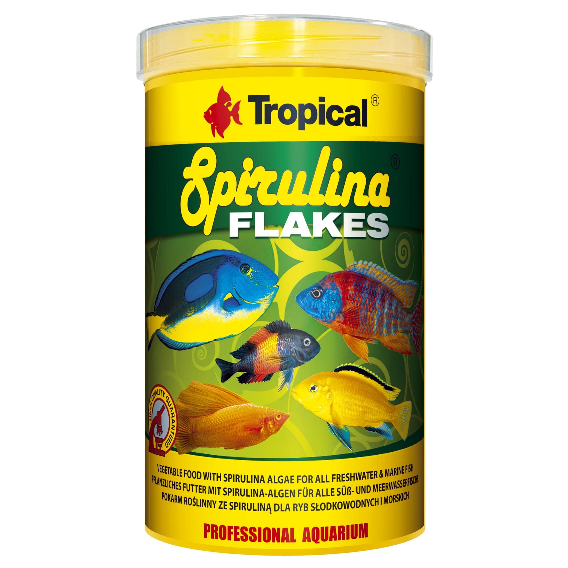 Tropical SPIRULINA FLAKES 1000ml / 200g - flake food with spirulina for herbivorous & omnivorous fish