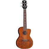 Luna Tattoo Concert Mahogany Acoustic/Electric Ukulele with Preamp &amp; Gig Bag