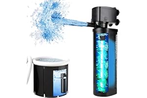 TARARIUM 600GPH Cold Plunge Filter Small Pool Filter for Up to 1000 Gal Ice Bath Hot Tub Cloudy Water Cleaner with Green Clean Machine fof Cold Pod