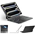 doqo iPad Pro 11 inch Case with Keyboard (M4, 2024) Magic Style Keyboard Case for iPad Pro 11 M4 2024 with Multi-Glass Trackpad Slim 7colors Backlit Magnetic Black for iPad Pro 11 5th A2836, A2837