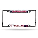 Rico Industries Cleveland Indians License Plate Frame Chrome EZ View