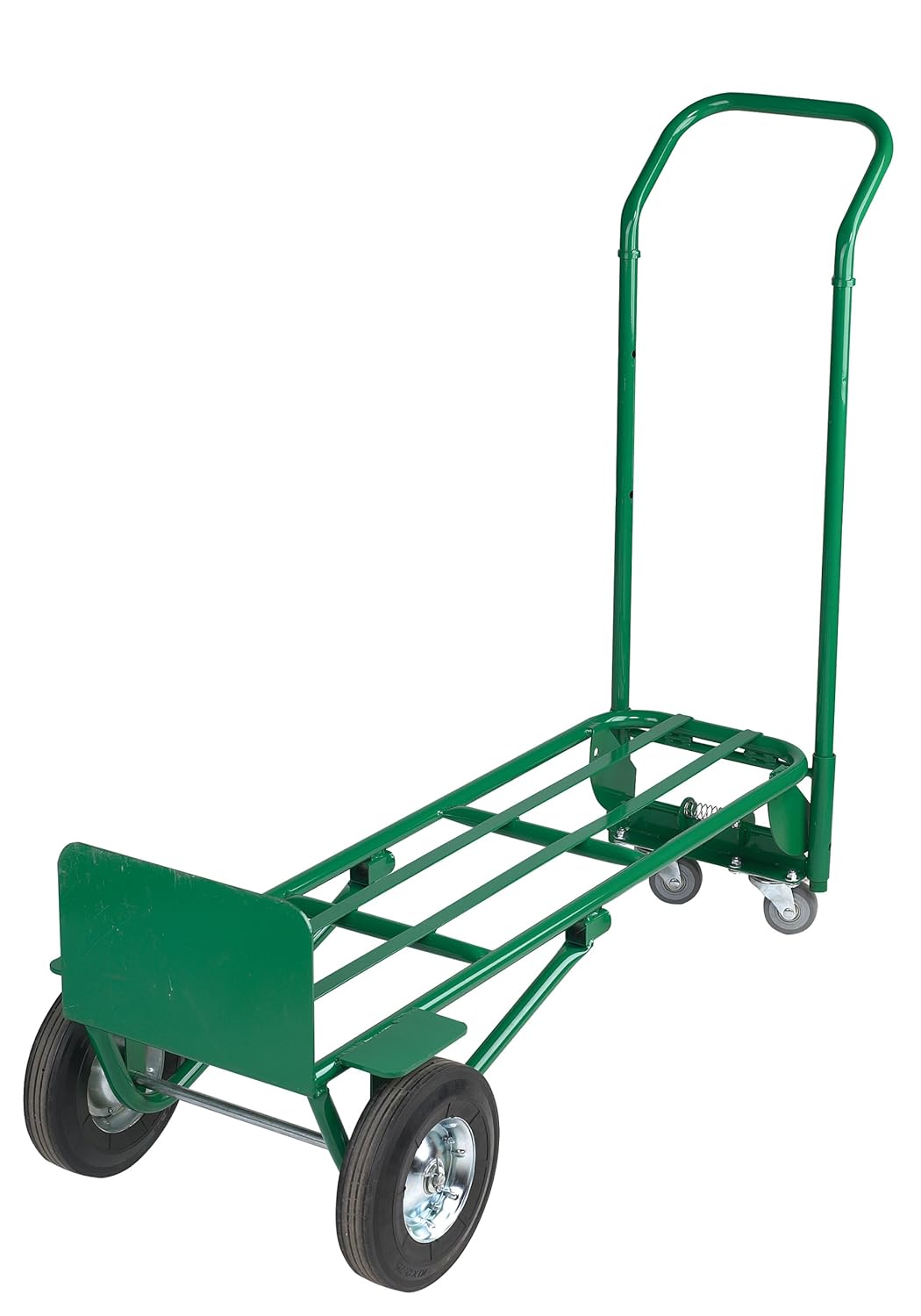 Wesco 210477 Steel 2in1 Greenline DUALL Economy Convertible Hand Truck, SemiPneumatic Wheels