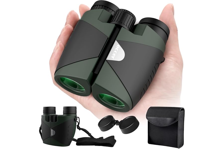 15x30 Compact Binoculars for Adults and Kids - Occer Large View High Powered Binoculars for Bird Watching - Lightweight Easy Focus Binocs with Low Light Vision for Hunting Cruise Ship Travel