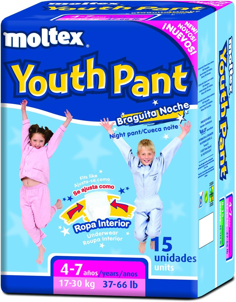Moltex Youth Pants Night Nappies Bag 15 Nappies Amazon.co.uk Beauty