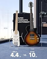 Donner HUSH-X Featherlight Travel Electric Guitar Kit Metallic White view 2