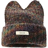 Women Winter Y2K Cute Cat Ears Beanie Hats Slouchy Plush Knitted Animal Hat Snow Ski Caps Colorful Warm Crochet Skull Cap