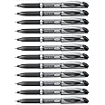 Pentel EnerGel Xm 1.0 mm Tip Pen (Pack of 12), Black