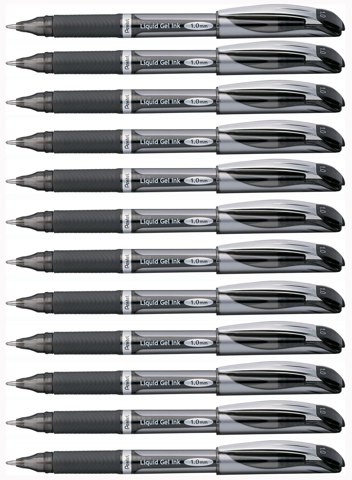 Pentel EnerGel Xm 1.0 mm Tip Pen (Pack of 12), Black, BL60-A