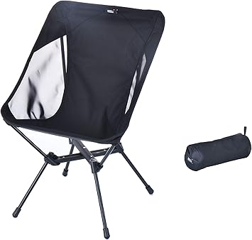 Amazon Desert Walker アウトドア チェア キャンプ イス ローチェア アウトドア 2way 軽量 1030g 航空アルミ合金 迅速な組み立て 安定性抜群 収納袋付属 3年保証 ブラック Kerun チェア