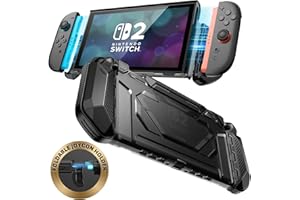 i-Blason for Nintendo Switch 2 Case Dockable [Ergonomic Grip] [Military-Grade Protection] [Quick-Release Joycon Controllers Holder] Comfortable Fit Protective Case for Switch 2 Grip (2025) (Black)