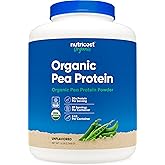 Nutricost Organic Pea Protein Isolate Powder (5LBS) - Unflavored, Certified USDA Organic, Protein from Plants, Vegetarian Friendly, Gluten Free, Non-GMO