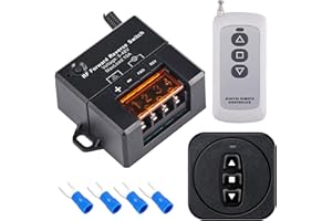 IdealWIN Universal Winch Remote Control for Truck, ATV and SUV - Wireless System, Dump Trailer Remote, Solenoid, Forward Reverse Switch 10A for Linear Actuator