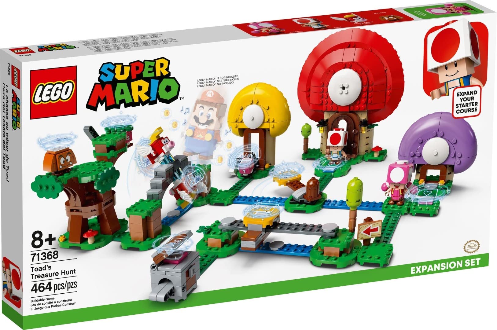 LEGO 71368 Super Mario Toad’s Treasure Hunt Expansion Set Buildable Game