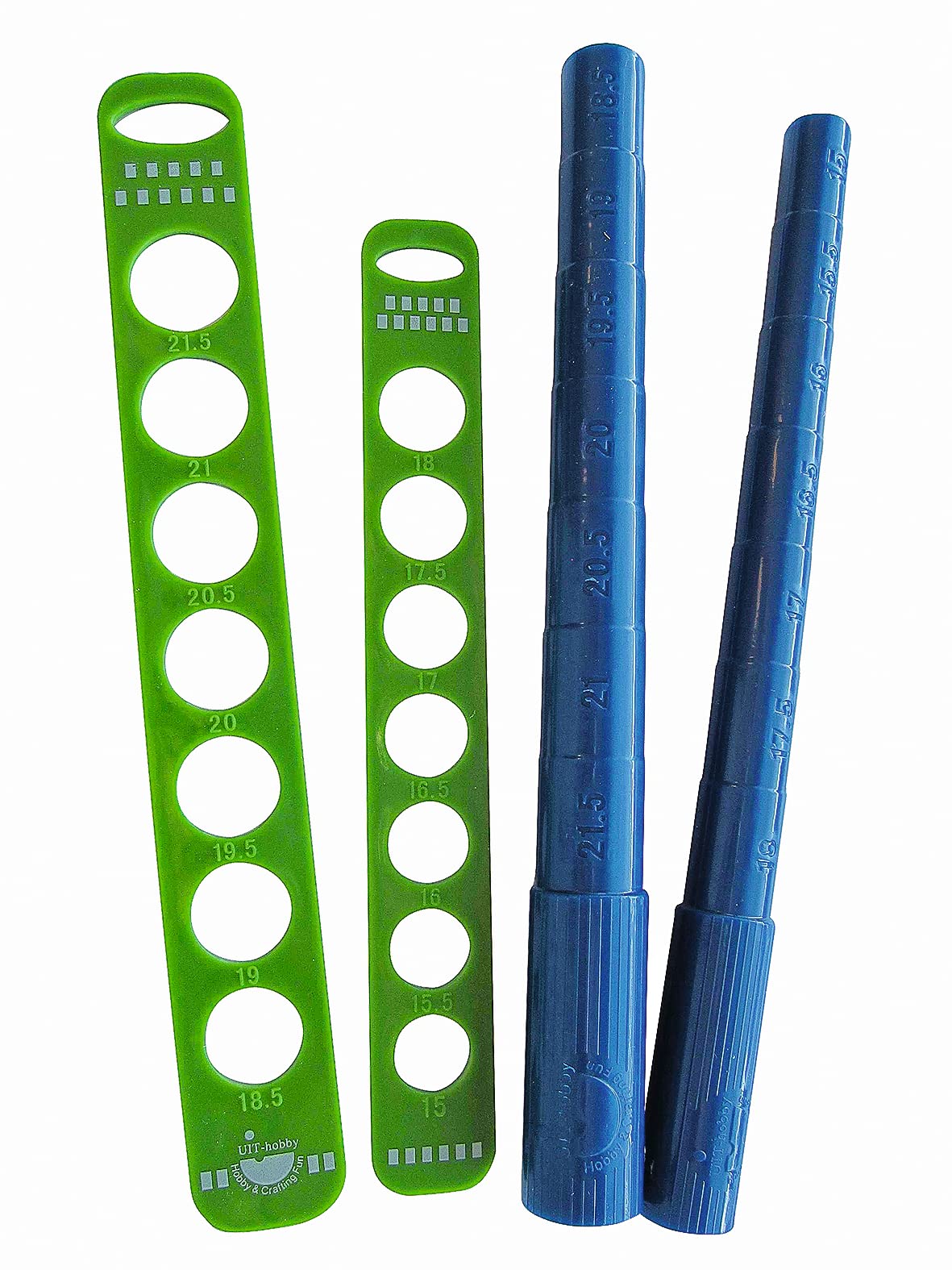 EFCO Gauge/Ring Stick ø 15-18/18,5-21,5 mm 4 Parts, Blue/Green, 22 x 3 x 4 cm