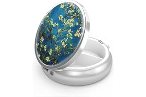 Pill Box 3 Compartment Medicine Pill Case,Portable Medicine Tablet Vitamin Holder Organizer for Purse Pocket Travel Gift