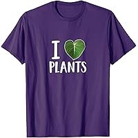 Amazon.com: I Love Plants I Heart Plants Leaf T-Shirt : Clothing