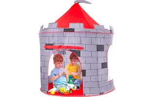 Kids Play Tent Knight Castle - Portable Kids Tent - Kids Pop Up Tent Foldable Into Carrying Bag - Childrens Play Tent For Ind