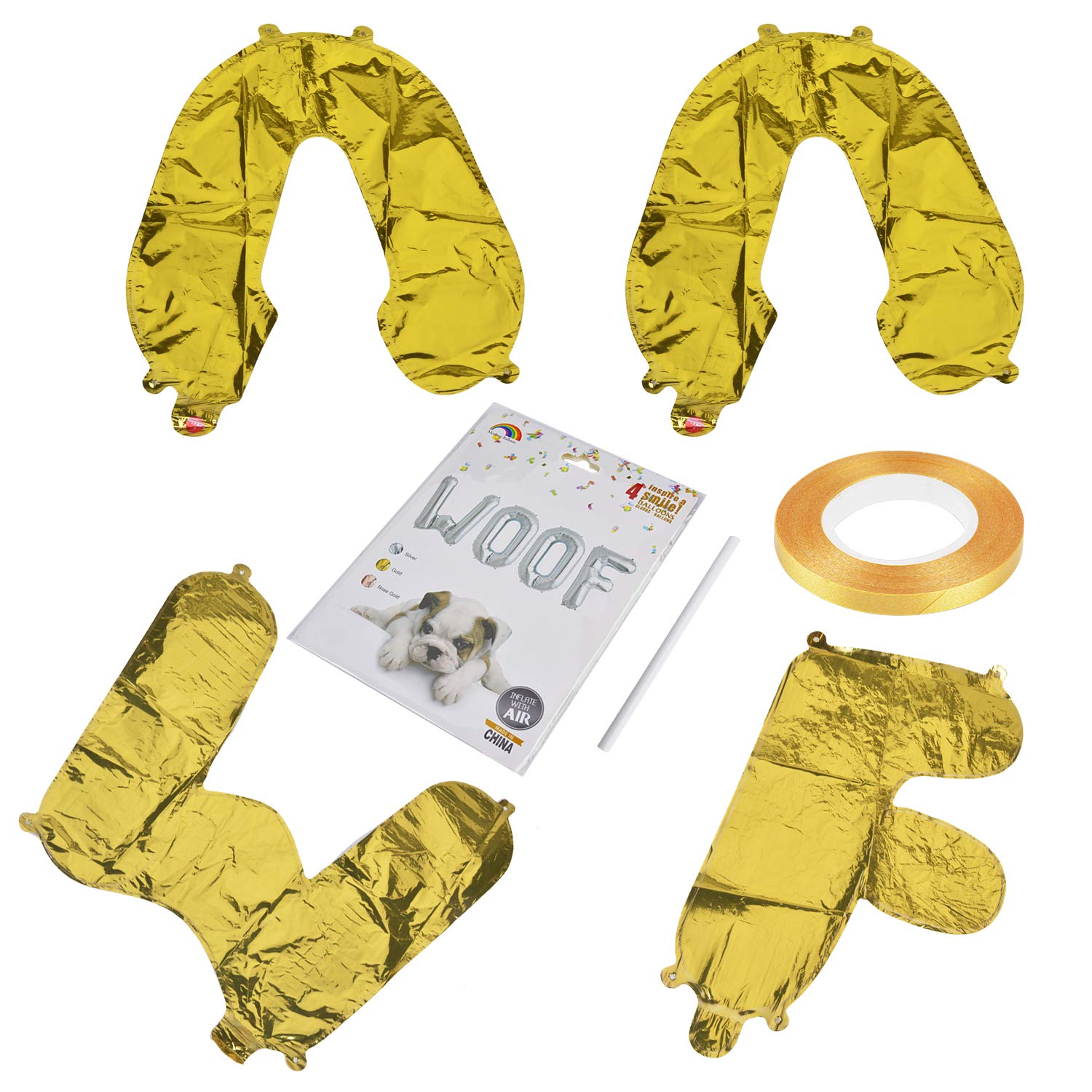 Legendog Dog Birthday Party Supplies,Dog Birthday Hat and Bow ­ WOOF Letter Balloons ­ Happy Birthday Banner ­ 20Pcs Latex Balloons