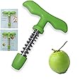Tynoscco New Fresh Coconut Opener Tool, Thai Hawaiian Young Coconut Tool, Rotary Spring Pressure, Safe and Easy, Food Grade Stainless Steel Coconut Opener for Green Coconut Openers Green,1Pack