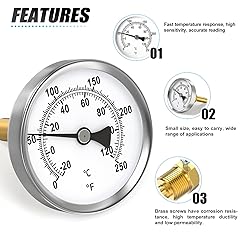 MEANLIN MEASURE 1/2" NPT Bimetal Thermometer for
