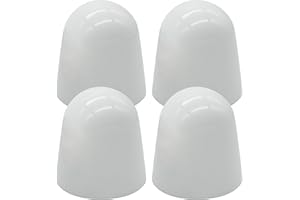 Stinky John's Tall Toilet Bolt Caps - Universal Fit with a Round Top - White Caps (4)