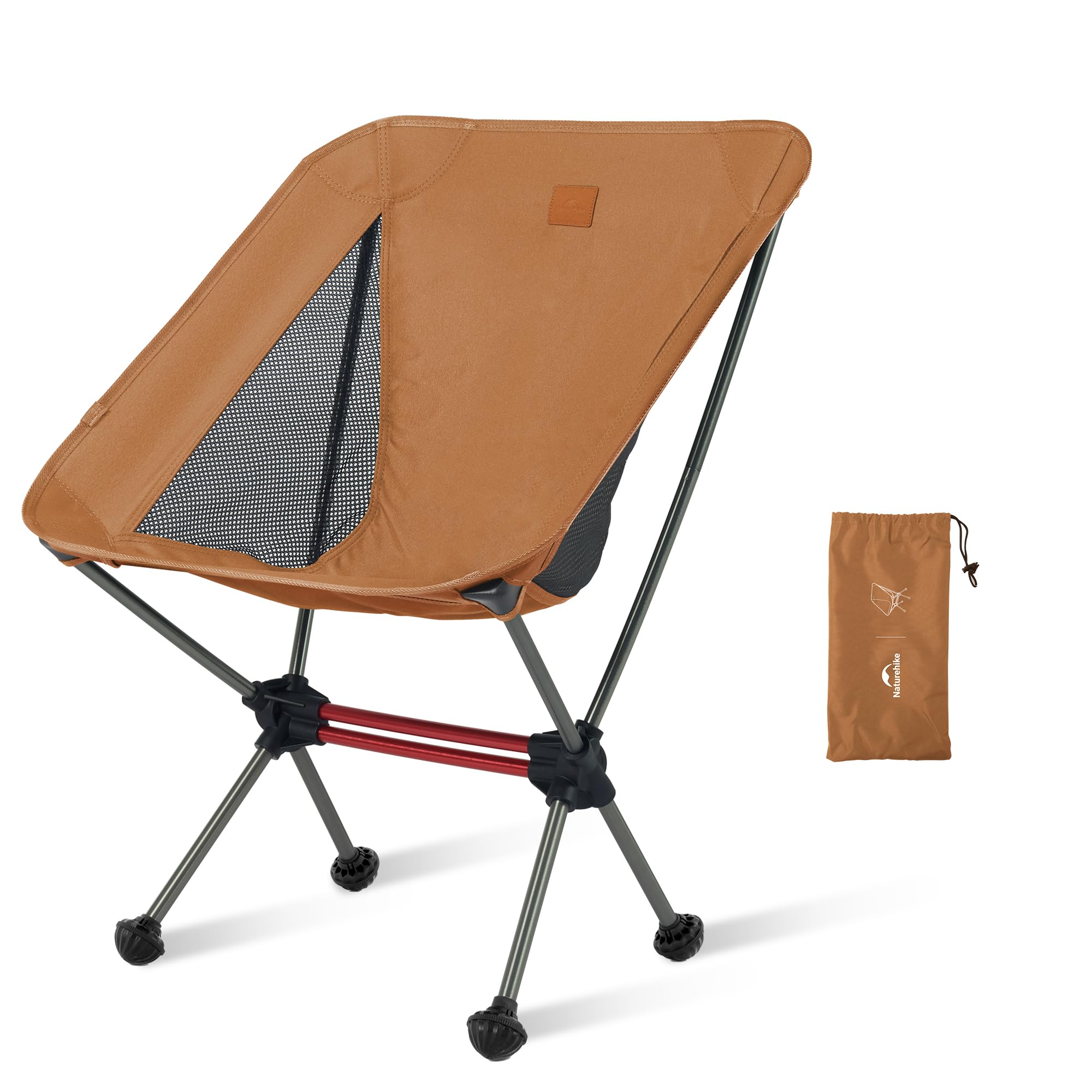 Naturheike YL08 Ultralight Camping Chair, 2.38LBS/1.08KG Backpacking Chair with Anti-Sinking Feet, Portable Compact Folding Chair for Hiking Camping Fishing Outdoor