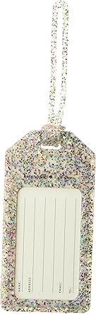 kate spade glitter luggage tag