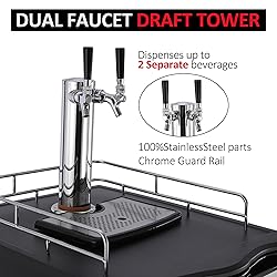 Beer Kegerator Dual Tap Draft Beer Dispenser 6.1