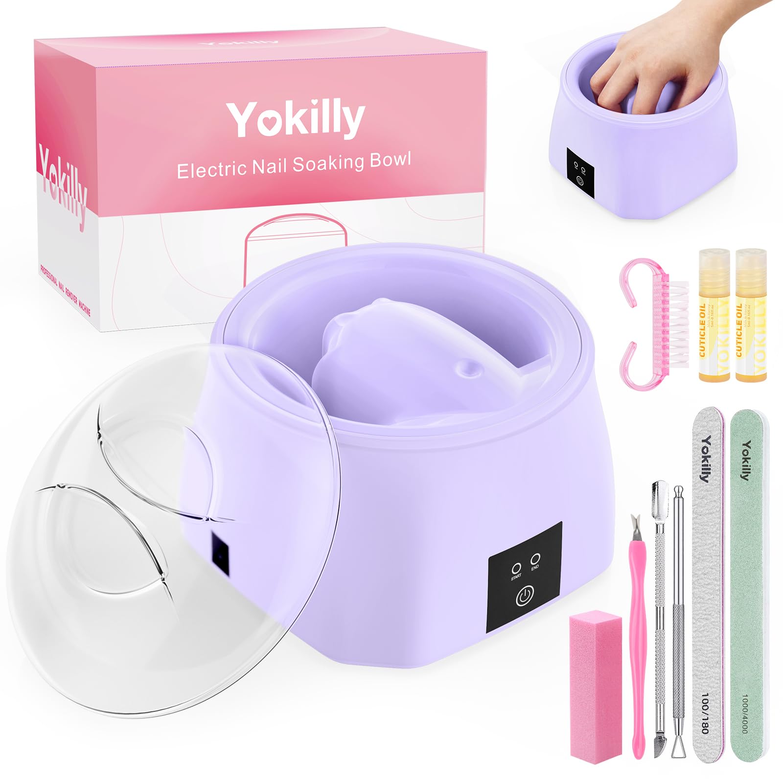 View 1 of ***MISSING PARTS***
Yokilly Nail Soaking Bowl Heated: 50% Faster Nail Soak off Bowl for Women Nail Beginner - Electric Manicure Nail Bowl for Home Salon?Purple)
