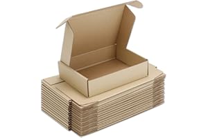 Wintcomfort 25 Pack Shipping Boxes, Corrugated Cardboard Packing Mailer Box for Mailing Business Packaging, Gifts, Decoration