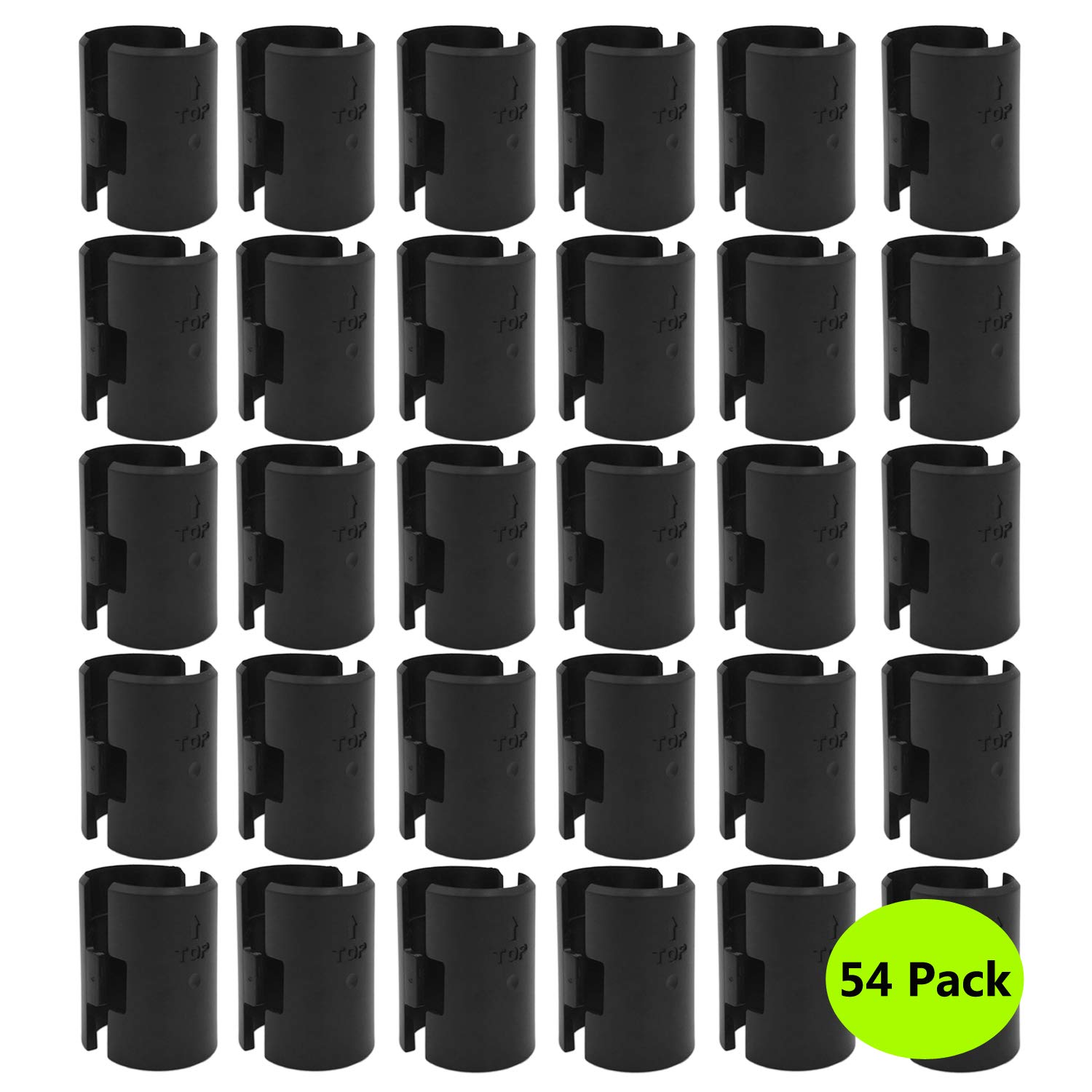 Wire Shelving Shelf Lock Clips for 1" Diameter Post- Shelving Sleeves, 54-Pack Wire Shelf Clips, Fits with Metro, Thunder Group, Alera, Honey Can Do, Eagle, Regency, Winco,Advanced Tabco,and More