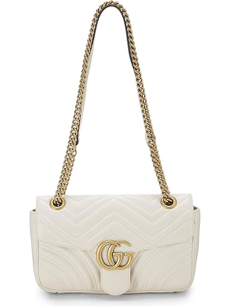 Gucci White GG Marmont Bag