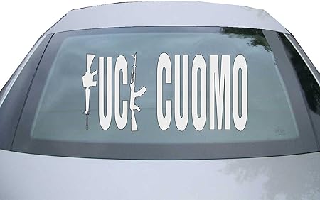 Amazon Com Indigos Ug Sticker For Rear Window Engine Flap De6277 Silver 600x285 Mm Fuck Cuomo For Car Windows Tailgate Tuning Racing Jdm Die Cut Automotive