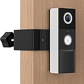 Tapo Doorbell Mount, Fully Metal Anti-Theft Bracket for Tapo Video Doorbell D210/D225, Anti-Blocks Motion Sensor, No Drilling Adjustable Accessories Mount for Houses/Apartments/Rentals-Black