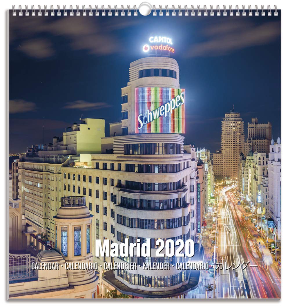 Erik - Madrid Medium Tourist Desk Calendar 2020, Wall Planner (12 Months) 22, 5 x 24cm