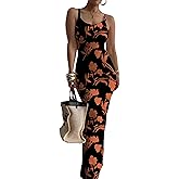 Nimsruc Women Summer Long Dress Casual Slip Sexy Slim Sleeveless Bodycon Maxi Dresses for Women 2024